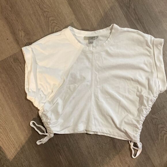 All Saints Ruched Drawstring Crop Top - Picture 2 of 3